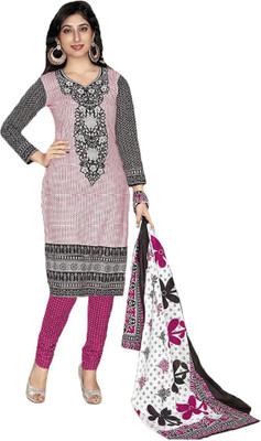

Party Wear Dresses Cotton Printed Semi-stitched Salwar Suit Dupatta Material, Multicolor