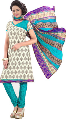 

Women Latest Fancy Designer Salwar Suit Crepe Printed Salwar Suit Dupatta Material(Un-stitched), Multicolor