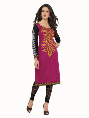 

Hrinkar Cotton Printed Kurti Fabric(Un-stitched), Pink