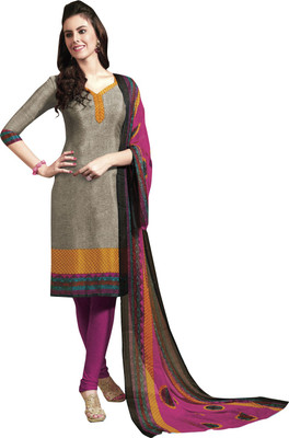 

Trendz Apparels Crepe Printed Salwar Suit Dupatta Material(Un-stitched), Brown