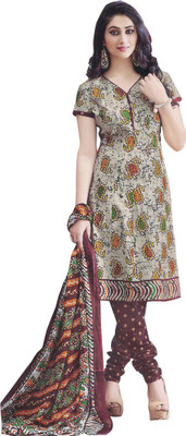 

Party Wear Dresses Cotton Printed Salwar Suit Dupatta Material(Un-stitched), Multicolor