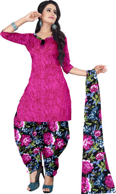 

Khushali Crepe Self Design, Printed Salwar Suit Dupatta Material(Un-stitched), Multicolor;pink
