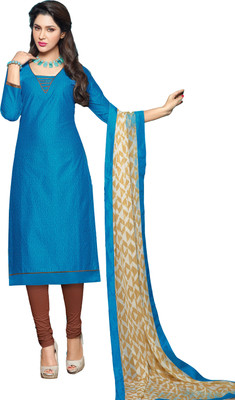 

Jiya Satin Self Design Salwar Suit Dupatta Material(Un-stitched), Blue;brown;multicolor
