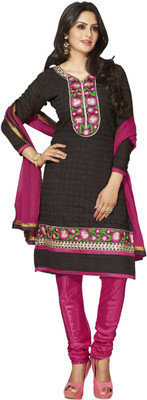 

Morli Cotton Self Design Salwar Suit Dupatta Material(Un-stitched), Black
