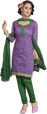 

Trendz Apparels Chanderi Printed Salwar Suit Dupatta Material(Un-stitched), Purple