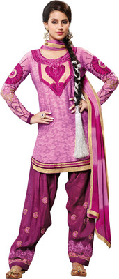 

Ewows Cotton Embellished Salwar Suit Dupatta Material(Un-stitched), Light pink