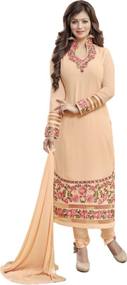 

Khushali Georgette Self Design, Embroidered Salwar Suit Dupatta Material(Un-stitched), Multicolor