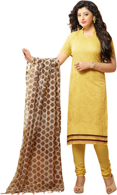 

Jiya Chanderi Self Design, Embroidered Salwar Suit Dupatta Material(Un-stitched), Beige;brown;yellow