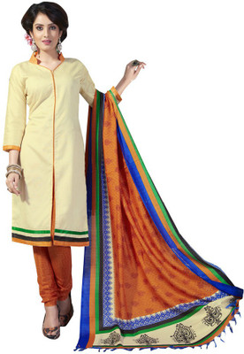

Trendz Apparels Silk Printed Salwar Suit Dupatta Material(Un-stitched), Gold