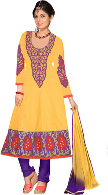 

Khushali Cotton Self Design Salwar Suit Dupatta Material(Un-stitched, Yellow