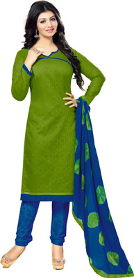 

Jiya Jacquard Self Design Salwar Suit Dupatta Material(Un-stitched), Blue;green