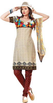 

Jiya Cotton Self Design, Printed Salwar Suit Dupatta Material(Un-stitched), Beige;multicolor