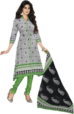 

Party Wear Dresses Cotton Printed Semi-stitched Salwar Suit Dupatta Material, Multicolor