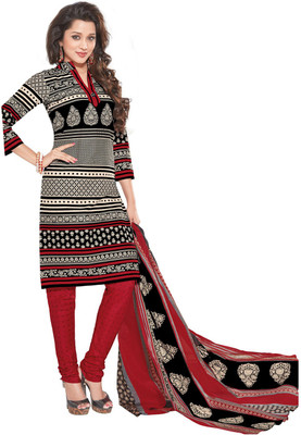 

Jaipur Kurti Cotton Printed Salwar Suit Dupatta Material(Un-stitched), Multicolor