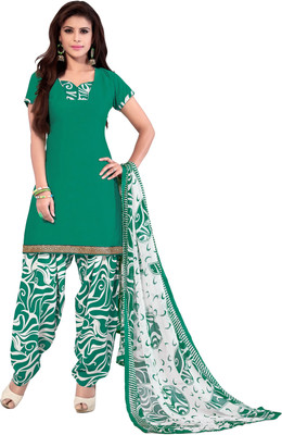 

Jiya Cotton Self Design Salwar Suit Dupatta Material(Un-stitched), Green;multicolor;white
