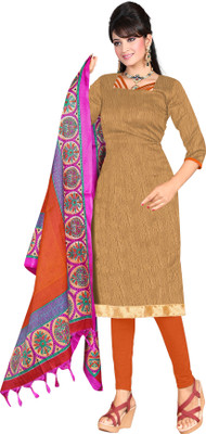 

Trendz Apparels Silk Solid Salwar Suit Dupatta Material(Un-stitched), Beige