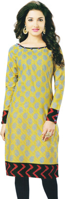 

Selection Indigo Cotton Printed Kurti Fabric(Un-stitched), Super gold
