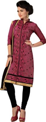 

Jiya Chanderi Self Design, Embroidered Salwar Suit Dupatta Material(Un-stitched), Multicolor