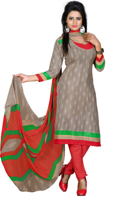 

Khushali Crepe Self Design, Printed Salwar Suit Dupatta Material(Un-stitched), Beige;multicolor;pink
