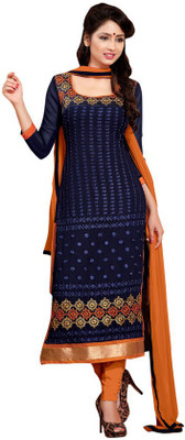 

Trendz Apparels Georgette Embroidered Salwar Suit Dupatta Material(Un-stitched), Blue
