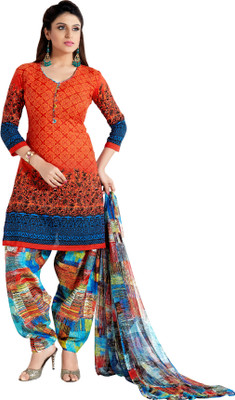 

Khushali Cotton Polyester Blend Self Design, Printed Salwar Suit Dupatta Material(Un-stitched), Multicolor
