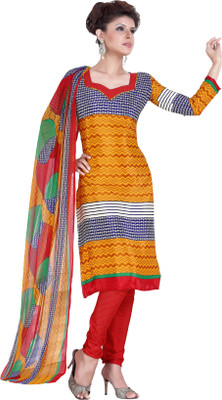 

Khushali Crepe Self Design, Printed Salwar Suit Dupatta Material(Un-stitched), Multicolor;red;yellow