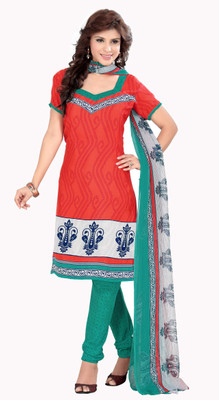 

Khushali Crepe Self Design, Printed Salwar Suit Dupatta Material(Un-stitched), Red