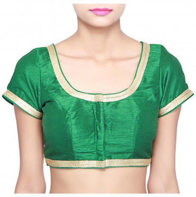 

Vandv Shop Silk Self Design Blouse Material(Un-stitched), Green