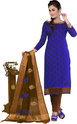 

Trendz Apparels Chanderi Embroidered Salwar Suit Dupatta Material(Un-stitched), Blue