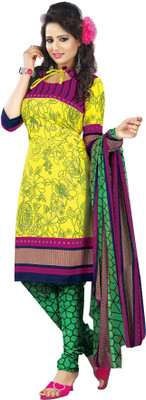 

Khushali Crepe Self Design, Printed Salwar Suit Dupatta Material(Un-stitched), Green;multicolor;yellow