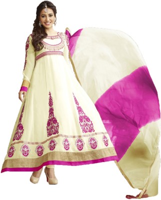 

Party Wear Dresses Georgette Embroidered Semi-stitched Salwar Suit Dupatta Material, Multicolor