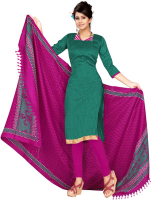 

Jiya Silk Self Design Salwar Suit Dupatta Material(Un-stitched), Green;pink