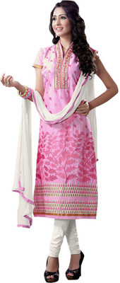 

Trendz Apparels Cotton Embroidered Salwar Suit Dupatta Material(Un-stitched), Pink