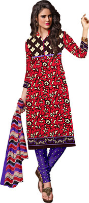 

Jiya Crepe Self Design, Printed Salwar Suit Dupatta Material(Un-stitched), Multicolor;purple;red
