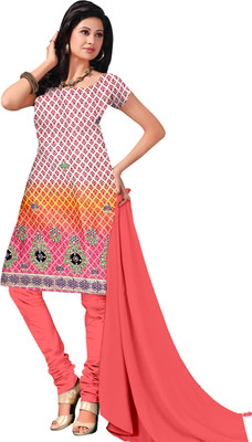 

Indian Wear Online Cotton Embroidered Salwar Suit Dupatta Material(Un-stitched), Multicolor