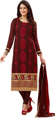 

Trendz Apparels Georgette Embroidered Salwar Suit Dupatta Material(Un-stitched), Brown