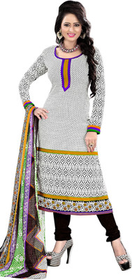 

Khushali Crepe Self Design, Printed Salwar Suit Dupatta Material(Un-stitched), Black;multicolor;white