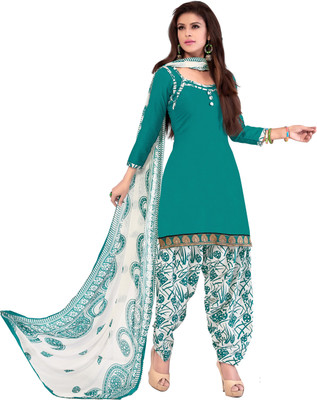 Jiya Cotton Self Design Salwar Suit Dupatta Material(Un-stitched), Green;multicolor