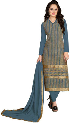 

Jiya Georgette Self Design, Embroidered Salwar Suit Dupatta Material(Un-stitched), Grey