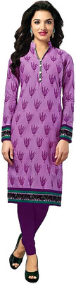 

Kanheyas Cotton Printed Kurti Fabric(Un-stitched), Purple