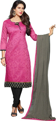

Jiya Chanderi Self Design Salwar Suit Dupatta Material(Un-stitched), Black;multicolor;pink