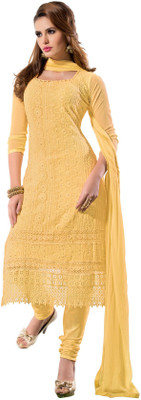 

Khushali Chiffon Embroidered Salwar Suit Dupatta Material(Un-stitched), Yellow