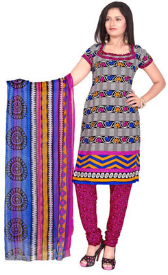 

Khushali Crepe Self Design, Printed Dress/Top Material(Un-stitched), Multi