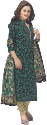 

Party Wear Dresses Cotton Embroidered Semi-stitched Salwar Suit Dupatta Material, Multicolor