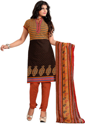 

Khushali Cotton Polyester Blend Self Design, Printed Salwar Suit Dupatta Material(Un-stitched), Beige;black;multicolor;orange