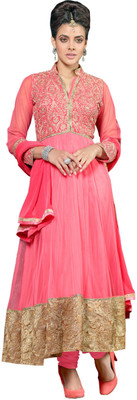 

Khushali Net Self Design, Embroidered Salwar Suit Dupatta Material(Un-stitched), Gajari
