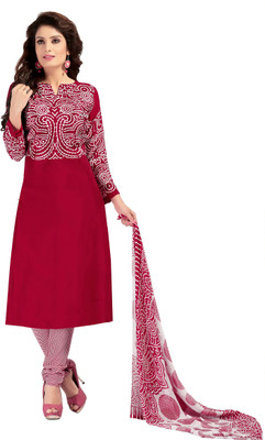 

Khushali Crepe Self Design, Printed Salwar Suit Dupatta Material(Un-stitched), Maroon;white