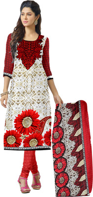 

Anshul Textile Crepe Printed Salwar Suit Dupatta Material(Un-stitched), Red