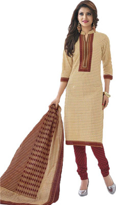 

Party Wear Dresses Cotton Printed Salwar Suit Dupatta Material(Un-stitched), Multicolor