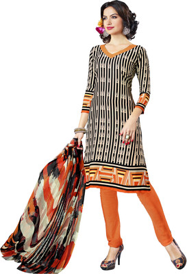 

Khushali Crepe Self Design, Printed Salwar Suit Dupatta Material(Un-stitched), Beige;black;multicolor;orange